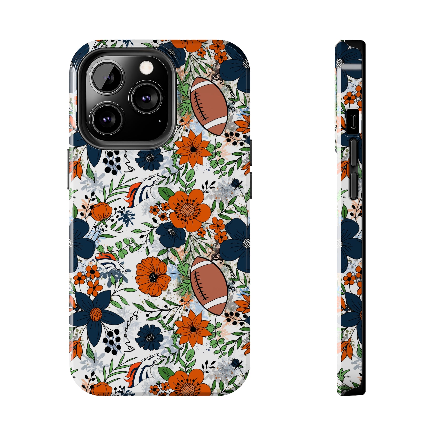 Football Broncos Phone Case Gift Inspired Fan Art Gift Iphone EdenElle Fabric Football Broncos Phone Case Gift Inspired Fan Art Gift Iphone EdenElle Fabric
